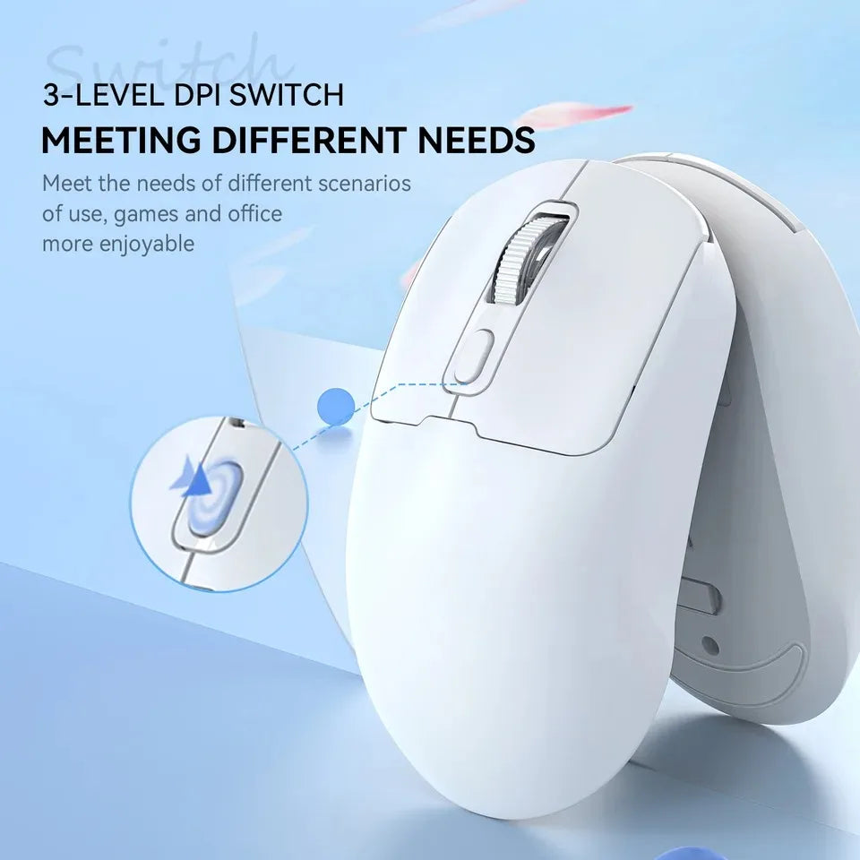 Bluetooth 5.4 Mouse 2.4G Wireless Mouse Dual Mode Slient Mouse Rechargeable Gaming Mouse Mice for PC Computer Laptop Macbook