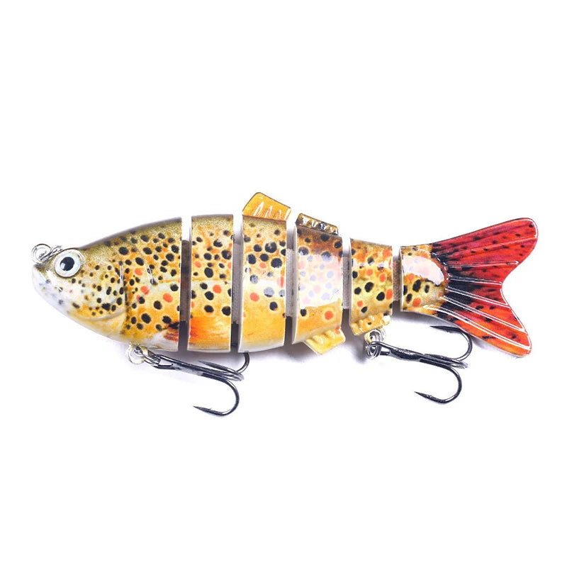 Fishing Lures for Freshwaterand Saltwat Slow Sinking Multi Jointed Swimbaits, Lifelike Lures for Bass Trout Crappie Walleye Pike