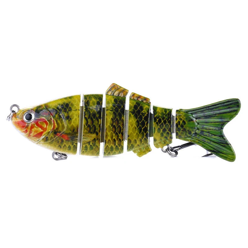 Fishing Lures for Freshwaterand Saltwat Slow Sinking Multi Jointed Swimbaits, Lifelike Lures for Bass Trout Crappie Walleye Pike