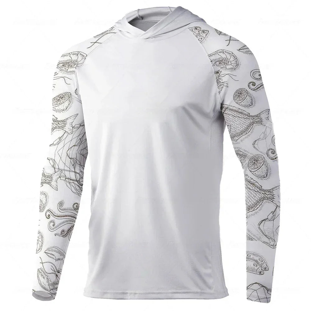 Fishing Clothing Men Hood Fishing Shirt long sleeve Fishing clothing fishing shirt uv protection fishing shirt Fishing Apparel