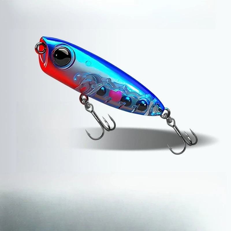 Lure fishin Bait Floating Bait Built Steel Ball Bait Swinging Long Throw Water Surface Wave Crawling Fishing for White Striped