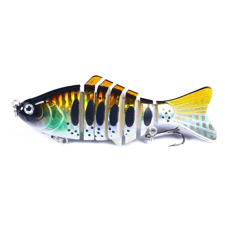 Fishing Lures for Freshwaterand Saltwat Slow Sinking Multi Jointed Swimbaits, Lifelike Lures for Bass Trout Crappie Walleye Pike