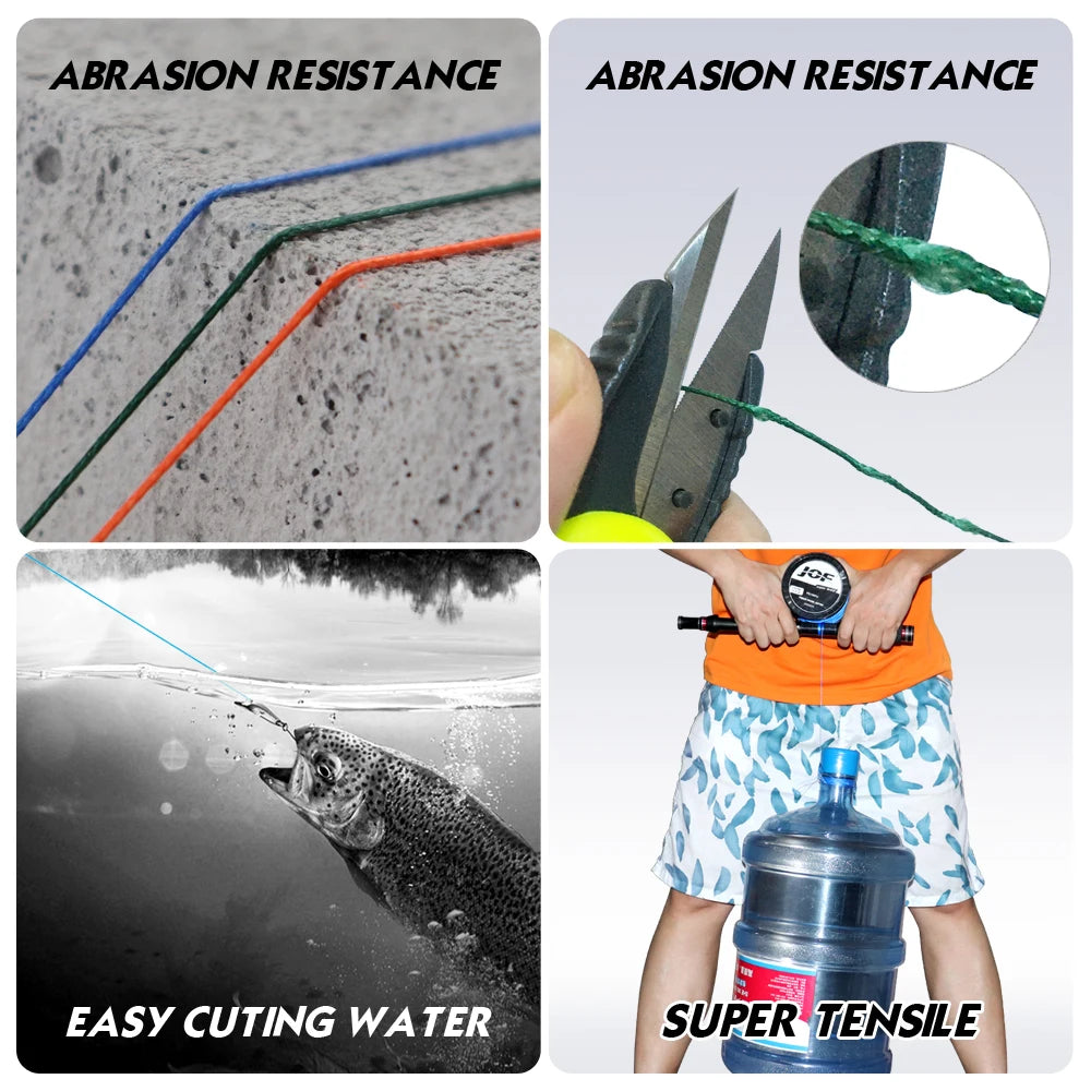 JOF 300M-1000M 8 Strand Braided Outdoor Fishing Line Sea Fishing Ice Fishing River Fishing Rock Fishing Fishing Gear 22-88LB X8
