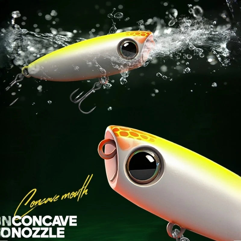 Lure fishin Bait Floating Bait Built Steel Ball Bait Swinging Long Throw Water Surface Wave Crawling Fishing for White Striped