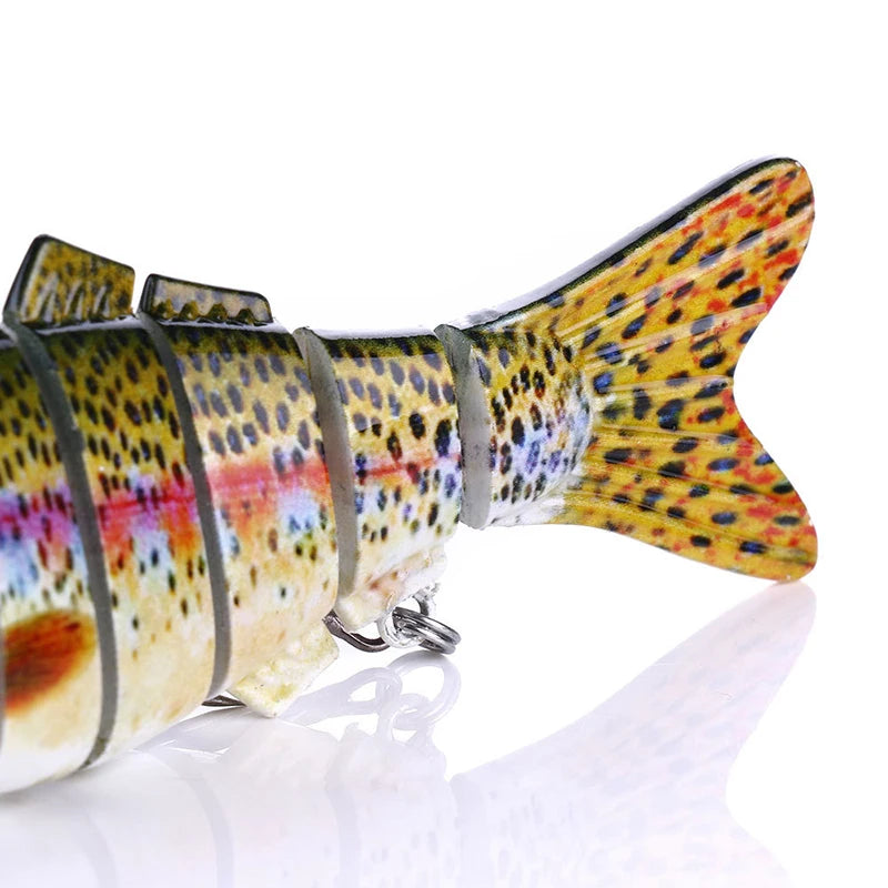 Fishing Lures for Freshwaterand Saltwat Slow Sinking Multi Jointed Swimbaits, Lifelike Lures for Bass Trout Crappie Walleye Pike