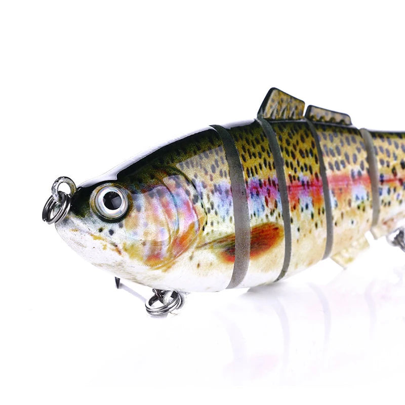 Fishing Lures for Freshwaterand Saltwat Slow Sinking Multi Jointed Swimbaits, Lifelike Lures for Bass Trout Crappie Walleye Pike