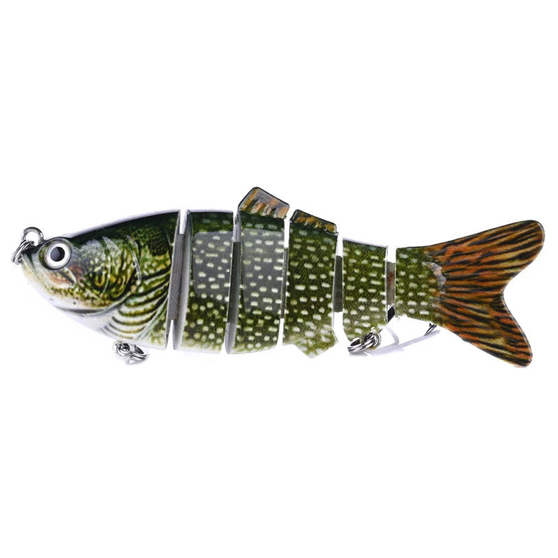 Fishing Lures for Freshwaterand Saltwat Slow Sinking Multi Jointed Swimbaits, Lifelike Lures for Bass Trout Crappie Walleye Pike
