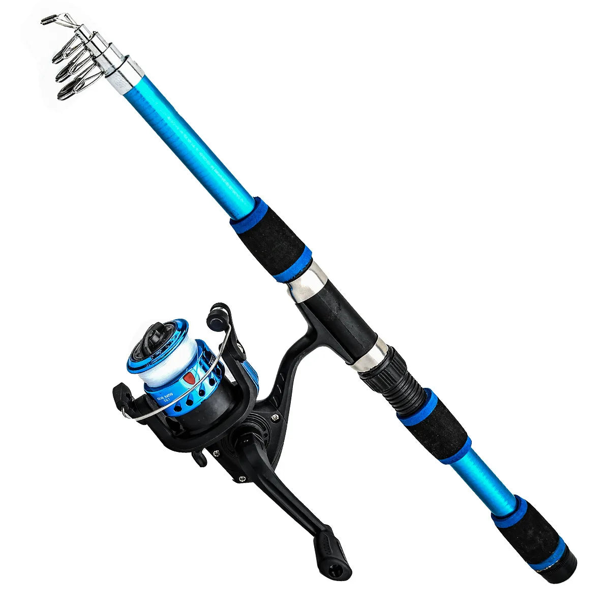 Telescopic Fishing Pole Full Portable Fishing Spinning Reels Baits Hooks 180cm Fishing Rod in Saltwater or Freshwater