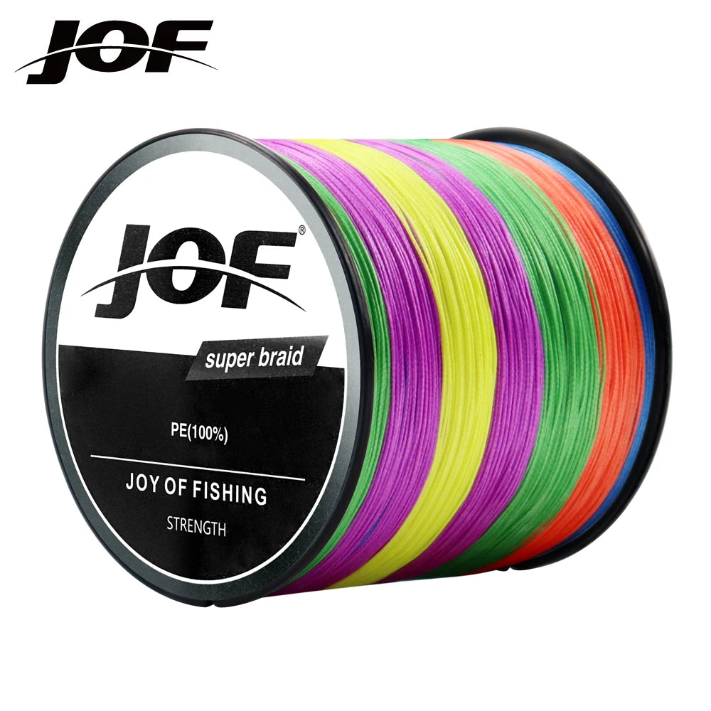 JOF 300M-1000M 8 Strand Braided Outdoor Fishing Line Sea Fishing Ice Fishing River Fishing Rock Fishing Fishing Gear 22-88LB X8