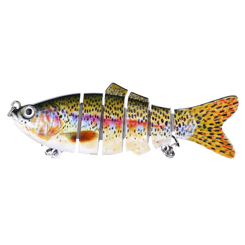 Fishing Lures for Freshwaterand Saltwat Slow Sinking Multi Jointed Swimbaits, Lifelike Lures for Bass Trout Crappie Walleye Pike